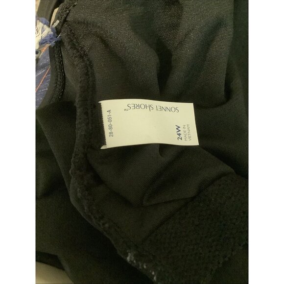 Sonnet Shores 24W Plus Size Black One Piece Swimsuit Msrp $84.00. New With Tags - Picture 8 of 9